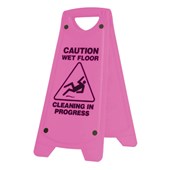 Oates Caution Wet Floor Sign Pink Each