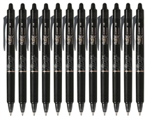 Pilot Frixion Clicker Retractable Eraseable Gel 10mm Black Box12
