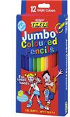 Texta Coloured Pencils Jumbo Triangular Pack 12