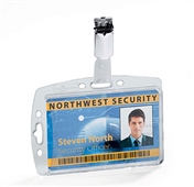 Durable Acrylic Card Holder With Clip Pk10