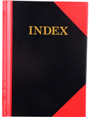 Cumberland Red  Black Notebook Gloss A6 100 Leaf Indexed