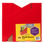 Marbig Book Box Small Red Pack 5