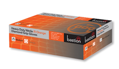 Bastion Nitrile Diamond Grip Large Orange Gloves Ctn500