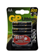 GP Lithium Battery AA 4 Pack