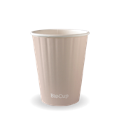 BioPak BioCup 390ml  12oz 90mm Stone Double Wall Sleeve 40 Sold as Sleeve 40 25 in a Carton