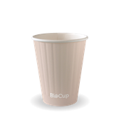 BioPak BioCup 255ml  8oz 80mm Stone Double Wall  Sleeve 50 Sold as Sleeve 50 20 in a Carton