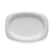BioPak 23x16cm 92x65 Rectangular Oval Plant Fibre Plate Sleeve 125 Sold as Sleeve 125 4 in a Carton