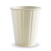 BioPak BioCup 390ml  12oz 90mm White Double Wall  SA Compliant Sleeve 40 Sold as Sleeve 40 25 in a Carton