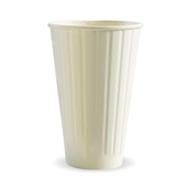 BioPak BioCup 460ml  16oz 90mm White Double Wall Sleeve 40 Sold as Sleeve 40 15 in a Carton