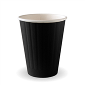 BioPak BioCup 255ml  8oz 80mm Black Double Wall Sleeve 50 Sold as Sleeve 50 20 in a Carton