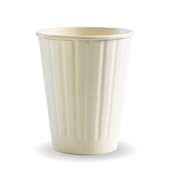 BioPak BioCup 255ml  8oz 80mm White Double Wall 50 Sold as Sleeve 50 20 in a Carton