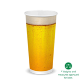 BioPak BioCup 600ml  20oz 90mm Beer Cold Paper Sleeve 50 Sold as Sleeve 50 20 in a Carton