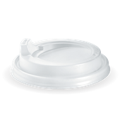 BioPak BioCup 90mm Large White PS Sipper Lid Sleeve 50 Sold as Sleeve 50 20 in a Carton