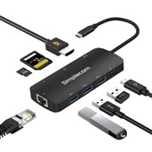 Simplecom CHT580 USBC SuperSpeed 8in1 Multiport Hub Adapter HDMI 20 Docking Station