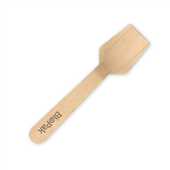 BioPak BioCutlery 10cm Wood Ice Cream Spoon Sleeve 100 Sold as Sleeve 100 20 in a Carton