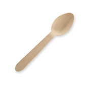 BioPak 10cm Unbranded Wood Tea Spoon  Bulk Pack Sleeve 100 Sold as Sleeve 100 50 in a Carton