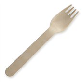 BioPak BioCutlery 16cm Unbranded Wood Fork  Bulk Pack Sleeve 100 Sold as Sleeve 100 20 in a Carton