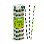 BioPak BioStraws 6mm Mixed Regular Sleeve 40 Sold as Sleeve 40 14 in a Carton