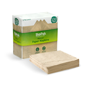 BioPak BioNapkin 14 Fold Natural Napkin Sleeve 100 Sold as Sleeve 100 4 in a Carton